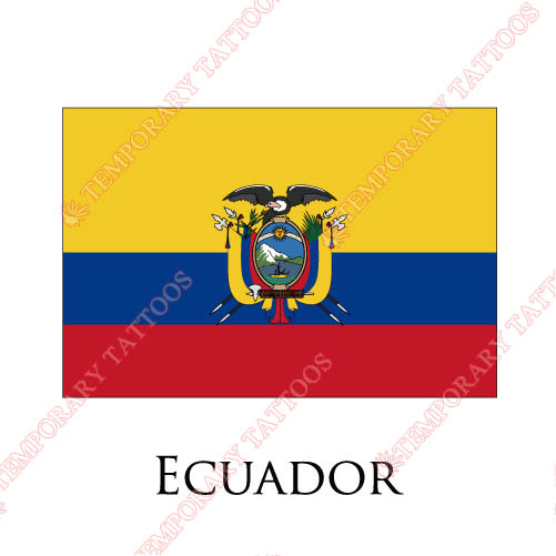 Ecuador flag Customize Temporary Tattoos Stickers NO.1863
